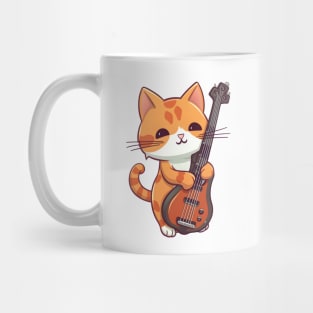 Cute Cat Playing Guitar Mug